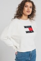 Tommy Jeans Bolyhos pulóver logóval női