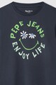 Pepe Jeans London Тениска с лого и надпис Момичета