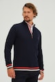 Giorgio di Mare Релефен пуловер с къс цип Мъже