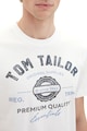 Tom Tailor Logómintás pamutpóló férfi