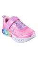 Skechers Pantofi sport cu inchidere velcro si lumini LED Infinite Heart Light Fete