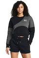 Under Armour Bluza crop de trening cu maneci cazute Essential Femei