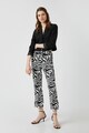 KOTON Pantaloni crop cu animal print Femei