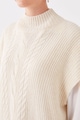 LC WAIKIKI Rövid ujjú csavart kötésmintás pulóver női