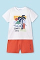 Mayoral Тениска с тропическа щампа и къс панталон Момчета
