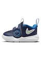 Nike Pantofi sport de piele si plasa cu velcro pentru baschet Baieti