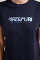 Napapijri Tricou cu decolteu la baza gatului si imprimeu logo Femei