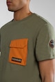 Napapijri Памучна тениска с джоб с капаче Мъже