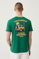OVS Памучна тениска с овално деколте и шарка на гърба Мъже