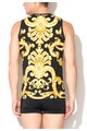 Versace Top negru cu imprimeu Barbati