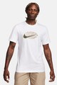 Nike Tricou cu decolteu la baza gatului si imprimeu logo Swoosh Barbati