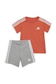 adidas Sportswear Póló és rövidnadrág kontrasztos oldalcsíkokkal Fiú