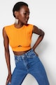 Trendyol Crop top kivágásokkal női