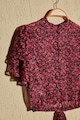 Trendyol Къса ефирна блуза с флорална шарка Жени