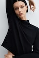 Mango Guita finomkötött pulóver bordázott részletekkel női