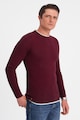 OMBRE Szűk fazonú egyszínű pulóver férfi