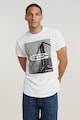 G-Star RAW Тениска с овално деколте и фотопринт Мъже