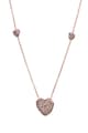 Loisir by Oxette 18 karátos aranybevonatú nyaklánc szív alakú medálokkal női