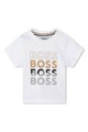 BOSS Kidswear Kerek nyakú logómintás póló Fiú