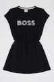 BOSS Kidswear Разкроена рокля с лого Момичета