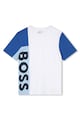 BOSS Kidswear Тениска с цветен блок и лого Момчета