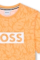 BOSS Kidswear Памучна тениска с щампа Момчета