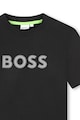 BOSS Kidswear Тениска с овално деколте и лого Момчета