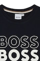 BOSS Kidswear Памучна тениска с лого Момчета