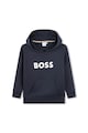 BOSS Kidswear Памучно худи с лого Момчета