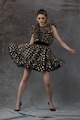 MIAU by Clara Rotescu Eulalia bővülő fazonú ruha csipkerészletekkel női