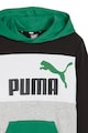 Puma Colorblock dizájnú logós pulóver kapucnival Fiú