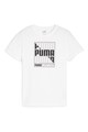 Puma Tricou din bumbac cu imprimeu logo Baieti