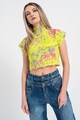 Versace Jeans Couture Crop felső absztrakt mintával női