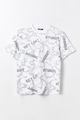 LC WAIKIKI Тениска с надписи и абстрактна шарка Мъже