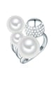 Lulu & Jane Inel decorat cu cristale si perle sintetice Femei
