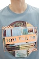 Tom Tailor Fotómintás pamutpóló férfi