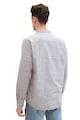 Tom Tailor Риза с лен с ниска овална яка Мъже