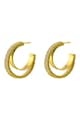 OXETTE Сребърни обеци с 18К златно покритие Жени