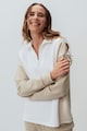 JIMMY KEY Colorblock dizájnos pulóver cipzáros hasítékkal női