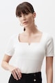 JIMMY KEY Bordázott póló szögletes nyakkivágással női