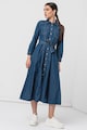 Marella Rochie midi de denim cu cordon in talie Femei