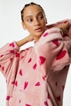 Marks & Spencer Bő fazonú szívmintás kapucnis pulóver női