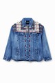 DESIGUAL Jacheta de denim cu broderii Donis Femei