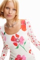 DESIGUAL Блуза с памук с десен Жени