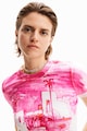 DESIGUAL Слим тениска с щампа Жени