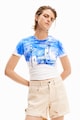 DESIGUAL Слим тениска с щампа Жени