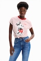 DESIGUAL Tricou cu model in dungi Mickey Mouse Femei