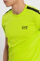 EA7 Tricou cu decolteu la baza gatului si logo discret Barbati