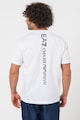 EA7 Памучна тениска с овално деколте и лого Мъже