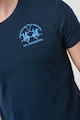 LA MARTINA Kerek nyakú póló logós részlettel férfi
